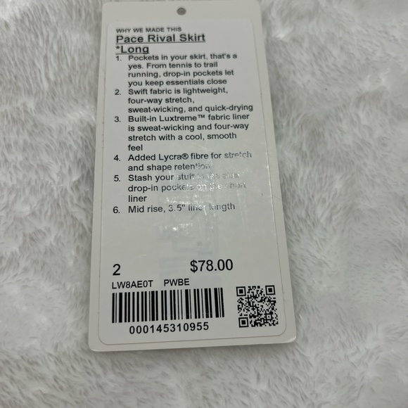 Lululemon Size 2 Powder Blue Pace Rival Skirt - Picture 8 of 9